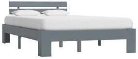 Estrutura de cama 120x200 cm pinho maciço cinzento