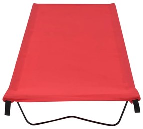 Cama de campismo 180x60x19 cm tecido oxford e aço vermelho