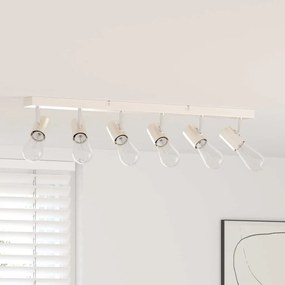 vidaXL Spotlight de Teto 6 Caminhos Ajustável Níquel Escovado E27