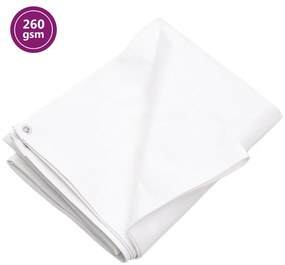 Lona 260 g/m² 3x5 m PEAD branco