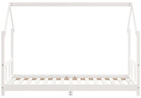 Estrutura de cama infantil 90x190 cm pinho maciço branco