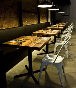 Conjunto 4 Cadeiras de Cozinha e Sala de Jantar  TOL, aço, branca