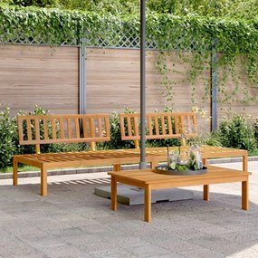 vidaXL Sofá de centro paletes 2 pcs p/ jardim madeira de acácia maciça