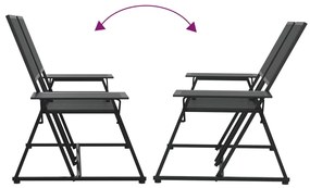 Banco de jardim de 2 lugares 165 cm aço preto