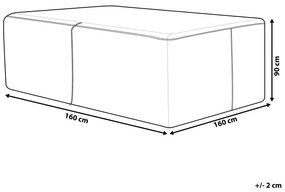 Capa impermeável para móveis de jardim 160 x 160 x 90 cm Chuva Beliani