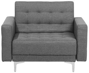 Conjunto de sofás reclináveis com 5 lugares em tecido cinzento claro ABERDEEN Beliani