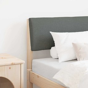 vidaXL Cabeceira estofada Cinza Escuro 75 cm