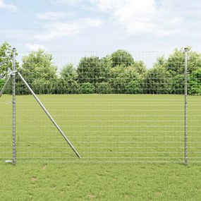 vidaXL Cerca Euro da com 7 Postes 1.6x10 m Aço Galvanizado