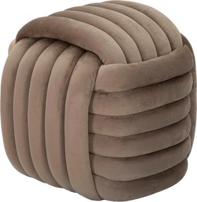 Puff Softy Cinza - Veludo Cinza Acastanhado - 45 cm x 45 cm x 45 cm