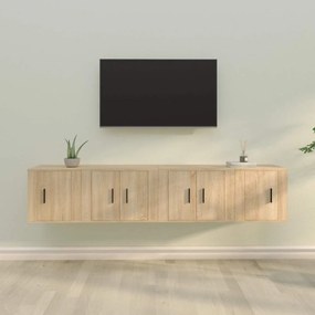 vidaXL Conjunto móveis de TV 4 pcs madeira processada carvalho sonoma