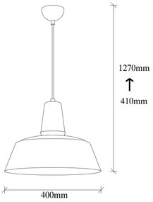 Candeeiro de Teto Saglam – Preto e Dourado – 40 cm de Diâmetro
