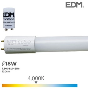 Tubo LED Edm A+ T8 18 W 1500 Lm (4000 K)