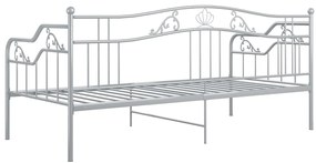 Sofá-cama 90x200 cm metal cinzento