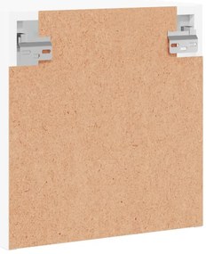 Mesas de cabeceira c/ portas de vidro 2 pcs 35x37x35 cm branco