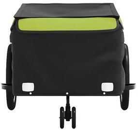 Reboque para bicicleta 45 kg ferro preto e verde