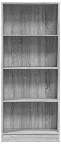 Estante 60x24x143 cm derivados de madeira cinzento sonoma
