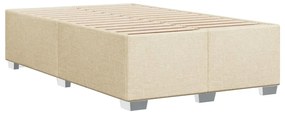 Cama boxspring com colchão 120x190 cm tecido cor creme