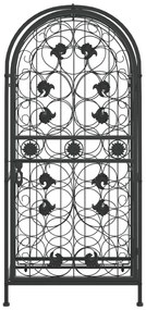 Garrafeira para 33 garrafas 45x36x100 cm ferro forjado preto