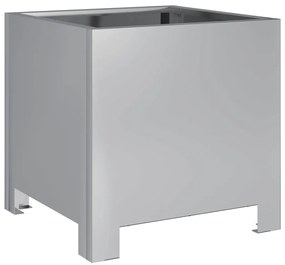 Vaso/floreira de jardim 30x30x30 cm aço galvanizado