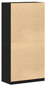 Armário de Carvalho Preto - 100 x 50 x 200 cm - Feito de Madeira Dupla