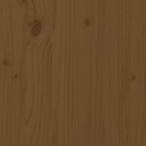 Sofá de canto madeira de pinho maciça castanho-mel