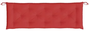 Almofadão p/ banco de jardim 150x50x7cm tecido oxford vermelho