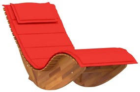 Espreguiçadeiras de Balanço com Almofadas 2 pcs Madeira Sólida Acácia