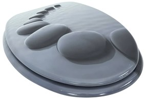 Assento de sanita com tampa de fecho suave MDF design pedras