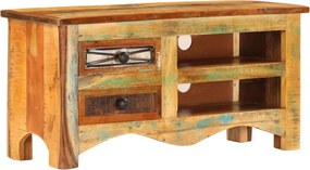 Móvel de TV 80x30x40 cm madeira recuperada maciça