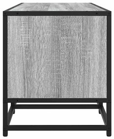 Móvel p/ TV 160x35x41cm derivados madeira/metal cinzento sonoma