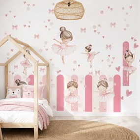 Conjunto de decoração de parede para crianças - Bailarinas a dançar