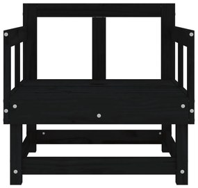 Cadeiras de jardim 2 pcs madeira de pinho maciça preto