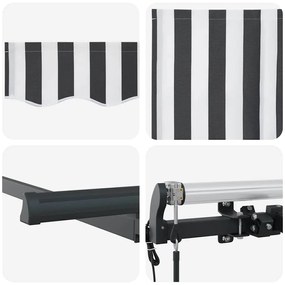Toldo Retrátil Manual Antracite e Branco