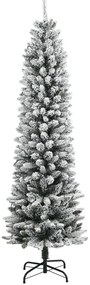 Árvore Natal artificial c/ 300 luzes LED e flocos de neve 210cm