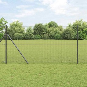 vidaXL Cerca de Fio Soldado Cinza 1,2x10 m em Aço