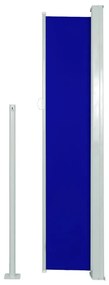 Toldo lateral retrátil para pátio 160x300 cm azul
