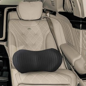 vidaXL Travesseiro para Costas Preto 46 x 24 x 11 cm Malha 4D