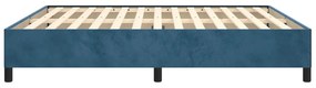 Estrutura de cama sem colchão 180x200 cm veludo azul-escuro