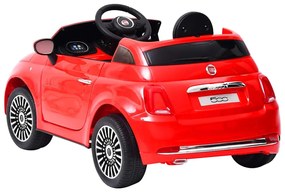 Carro elétrico de criança Fiat 500 vermelho
