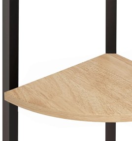 Unidade 3 pratel. de canto 45,5x31,5x120cm castanho-claro/preto