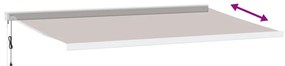 Toldo retrátil automático 500x300 cm castanho