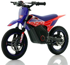 Mini moto elétrica para crianças velocidade até 35Km/h C/Limitador RFN Warrior SX-E500 500W 36V 14/14” Azul e Vermelho