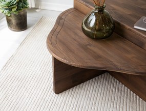 Mesa de Café Altopiano - Nogueira - 90cm x 40cm x 45cm &amp; 90cm x 32cm x