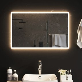 Espelho de casa de banho com luzes LED 50x80 cm