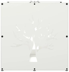Suporte para lenha 40x40x40 cm aço laminado a frio branco