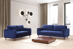 Sofá de 3 Lugares Rome – Azul Marinho – 215 x 90 x 70 cm