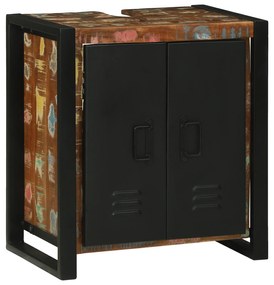 vidaXL Armário de Pia 55x35x60 cm Madeira Sólida Recuperada