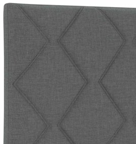 Cabeceira LED vidaXL com Design de Blocos de Diamante Cinza Escuro 100