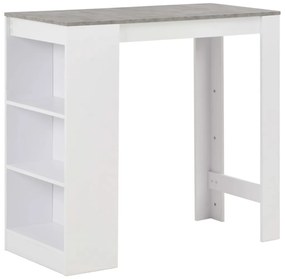 280214 vidaXL Mesa de bar com prateleira branco 110x50x103 cm