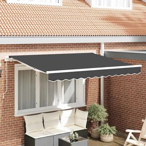 vidaXL Tecido de substituição para toldo Antracite 280 x 195 cm